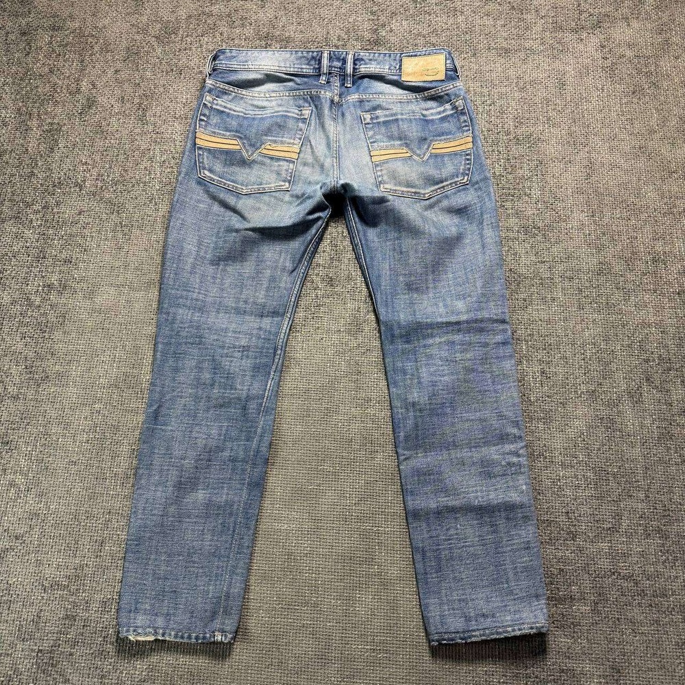 Diesel Zatiny Straight Leg Jeans Mens 34 Medium Wash Blue Denim Y2K Low Rise